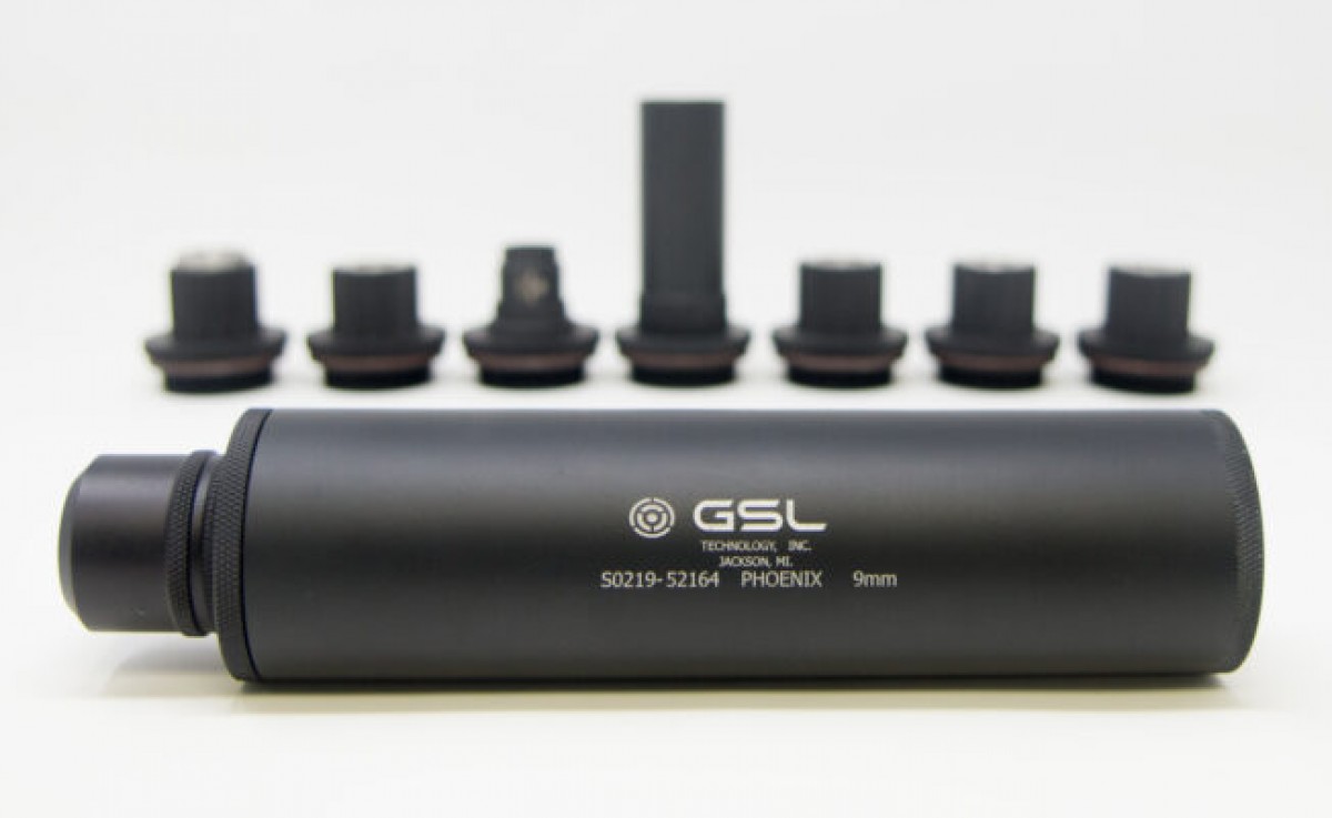 GSL Technology PHOENIX 9mm Tri Lock Suppressor, Sound Reduction