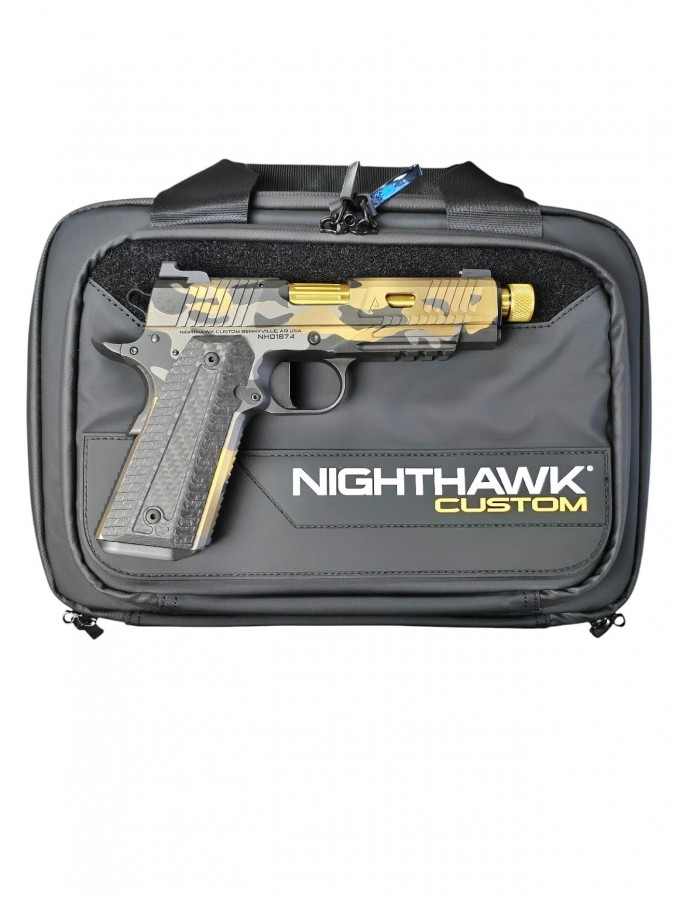 Nighthawk Custom Ios System Nighthawk Custom, Agent 2 Commander, .45acp, 1911 pistol with Tin (gold ...