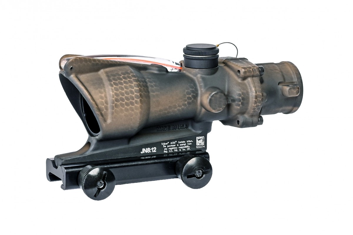 Trijicon, ACOG, 4X32, Red Chevron Reticle, Includes Flattop Mount ...