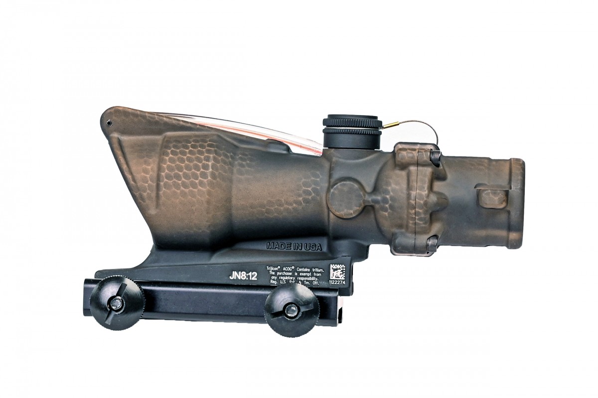 Trijicon, ACOG, 4X32, Red Chevron Reticle, Includes Flattop Mount ...
