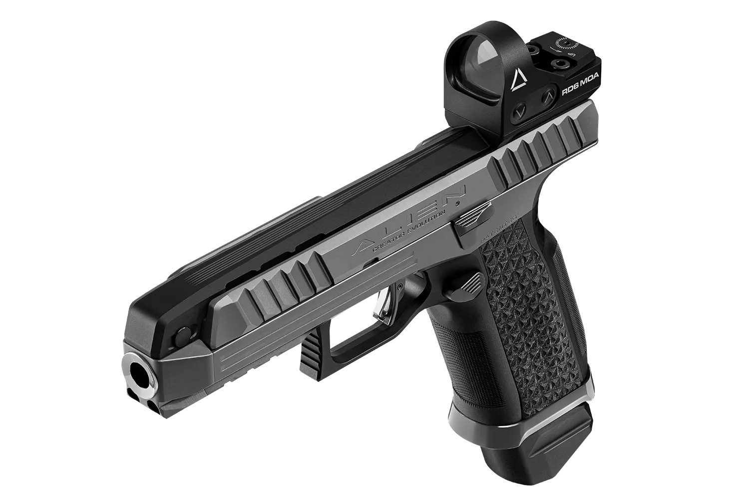 Laugo Arms, Alien Creator Evolution 9mm Full Kit. Black DLC & Gray ...